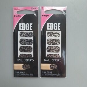 Fing'rs Edge #22635 Nail Strips. 22 Strips In Each Pack Lot Of 2